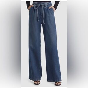 New AG Deven High Rise Wide Leg Jeans
